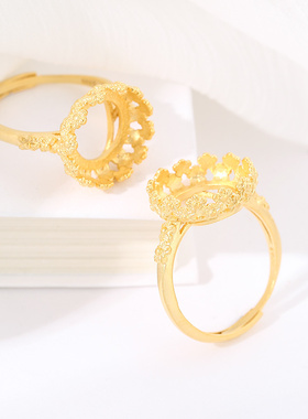 纯银空托镶嵌蜜蜡琥珀绿松石925