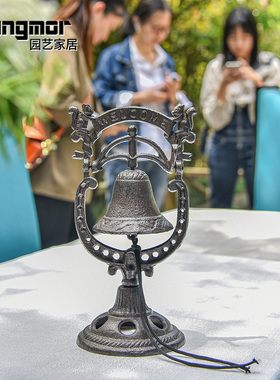 台式手摇铃铸铁奇趣庭院工艺品