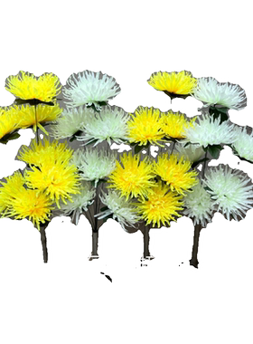 绢布清明菊花黄白色仿真厂家直销