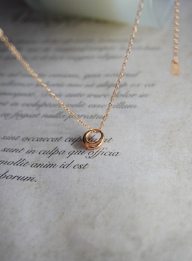 925纯银小众简约圆圈冷淡风项链