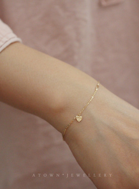 极细爱心925纯银手饰女气质通勤