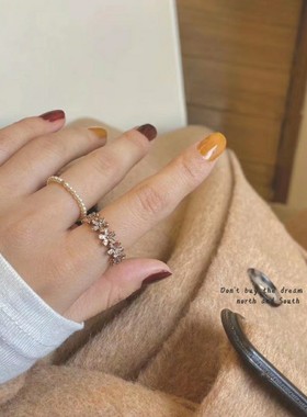 轻奢定制玫瑰开口指环花朵戒指