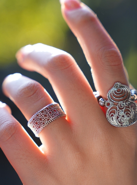 ANNXU葫芦系列花丝钱币戒指设计感