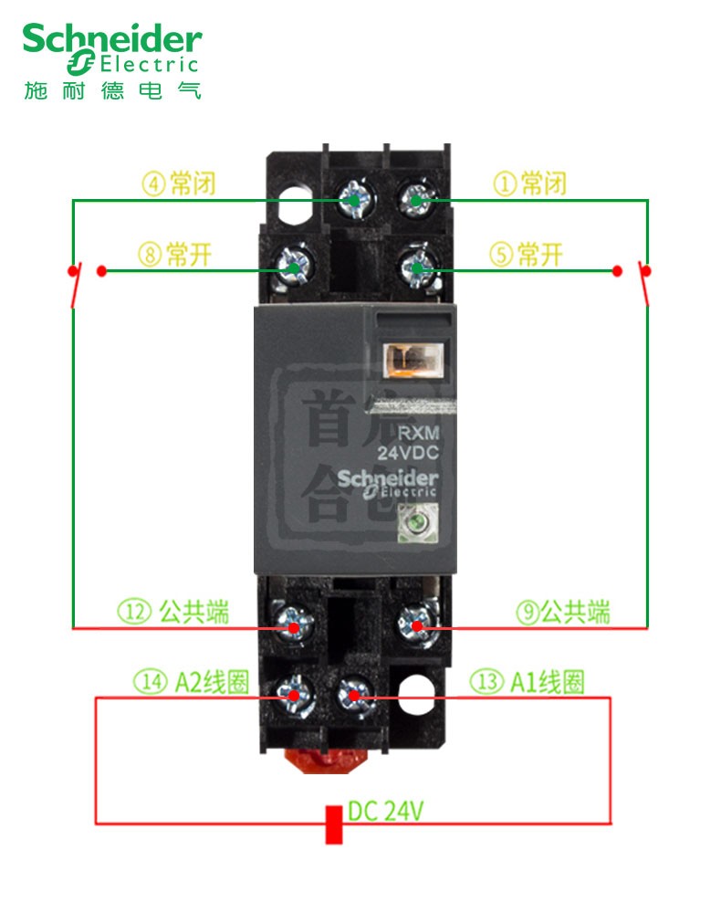 施耐德继电器RXM2LB2BD 4LB2BD小型24V交流220直流12V中间14脚8脚