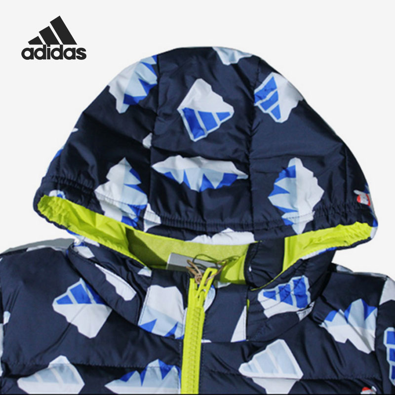Adidas/阿迪达斯正品2021秋季新款婴童运动保暖羽绒服H38374 - 图1