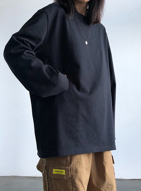 Women's long sleeved T-shirt with white base女长袖t恤白色