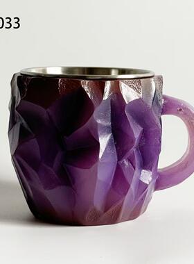 Mineral Crystal Coffee Mugs 新奇仿矿物水晶咖啡树脂杯摆件