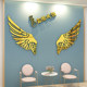 Beauty salon wall decoration hall layout wings net red check-in background wall nail shop wallpaper stickers