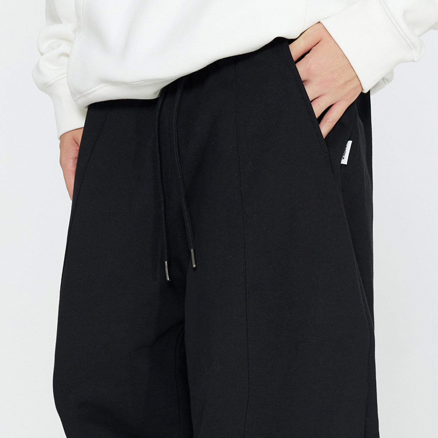 GUUKA潮牌黑色美式弯刀卫裤男冬季加绒 重磅纯棉堆堆长裤运动裤子,淘宝优惠券,粉丝福利购,淘宝优惠卷