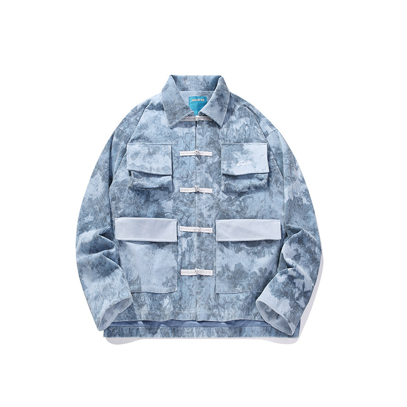 guuka潮牌扎染多袋工装冬学生夹克 GUUKA夹克