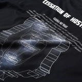 Спортивная хлопковая черная утепленный лонгслив для школьников в стиле хип-хоп, осенний, свободный крой