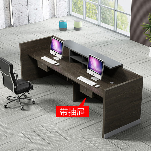 前台接待台服务台简约现代办公烤漆迎宾台吧台收银台厂家直销 - 图2