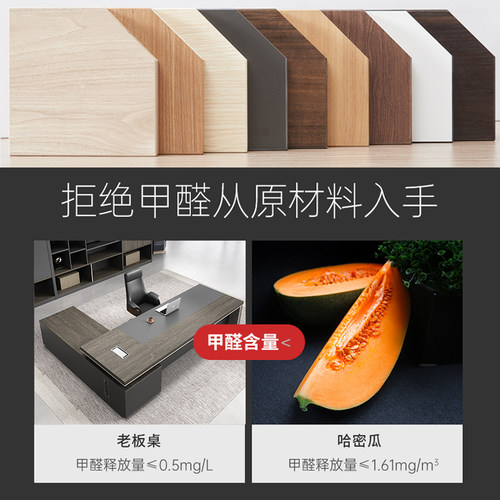 办公桌椅组合老板桌主管经理总裁桌办公室大班台简约现代办公家具 - 图2