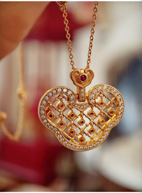 古法沙金平安如意吊坠项链手链