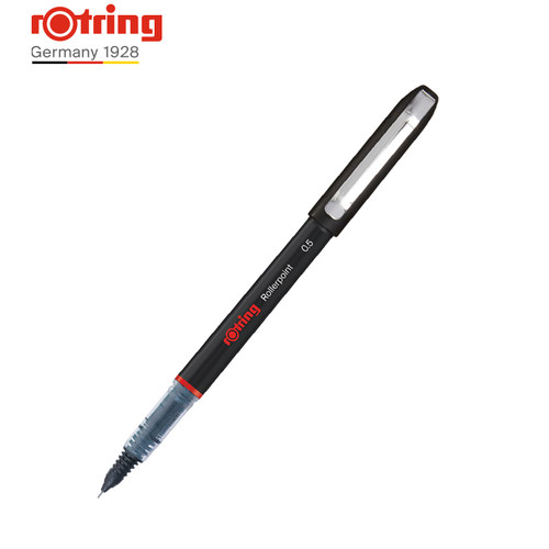 rotring红环直液式走珠笔一次性中性笔日常书写制图笔工程笔小学初中性用针管笔头黑色蓝色0.5mm - 图3