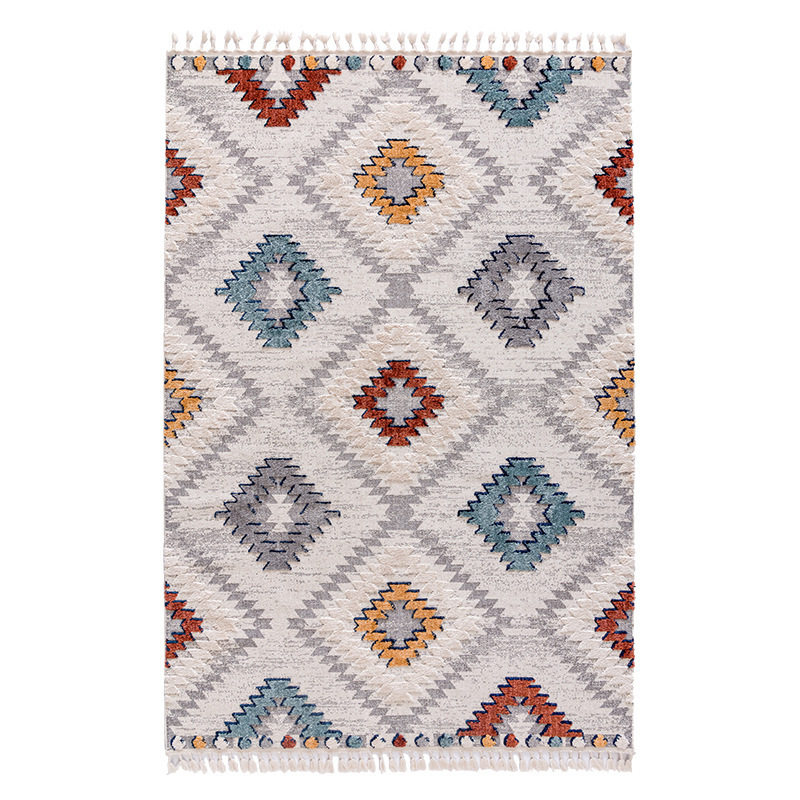 Moroccan Nordic room living room carpet ins bedroom bedside cotton and linen woven floor mat tassel decorative carpet outside
