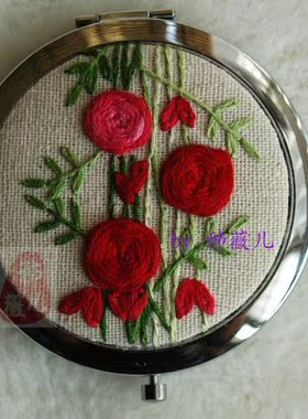 秭薇苑刺绣镜子diy材料包立体