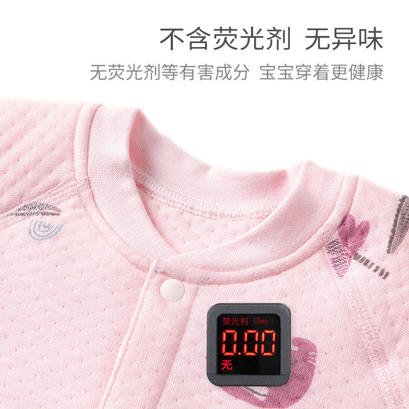 婴蓓依保暖新生儿夹棉宝宝哈衣 婴蓓依连身衣/爬服/哈衣