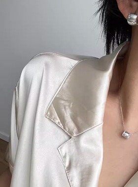 万花筒新款简约锁骨链S925纯银女