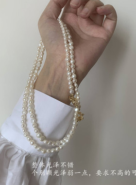 瑕疵处理回馈天然珍珠项链