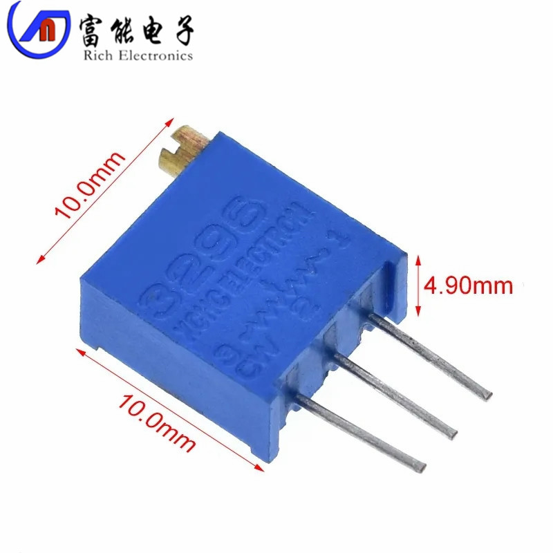 3296W顶调1K2K5K10K20K50K100K200K500K1M多圈精密可调电阻电位器 - 图0