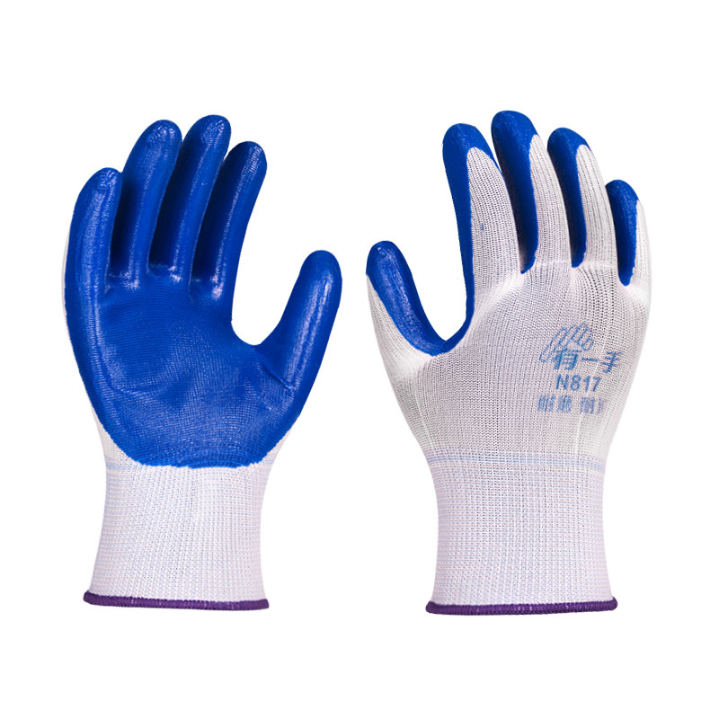 登升劳保手套有一手N817男工地干活耐磨薄款修理防油防水园艺胶皮,淘宝优惠券,粉丝福利购,淘宝优惠卷