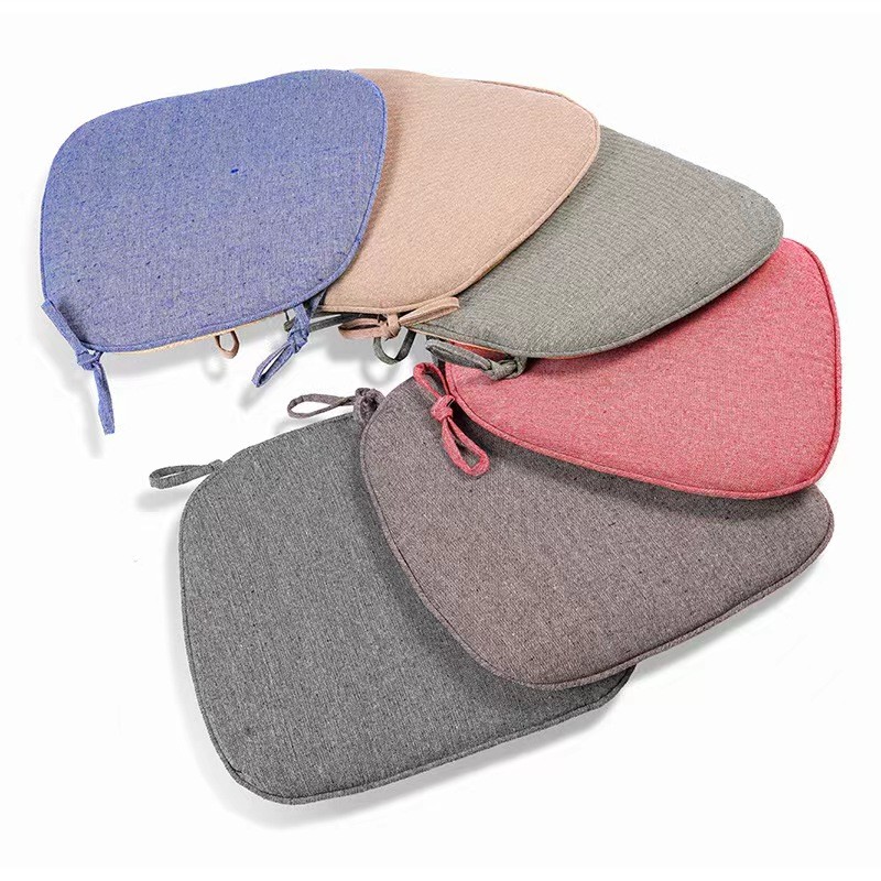 坐垫餐椅垫马蹄椅子餐桌垫马蹄形椅垫四季棉麻家用原木风实木座垫