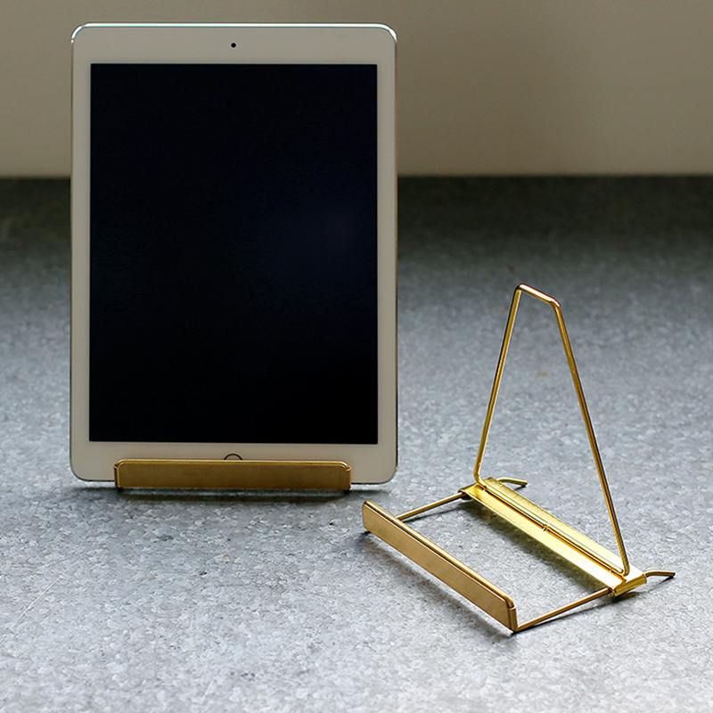 现货日本amabro可调节底托展示架黄铜铁金属收纳架杂志架样板间 - 图0