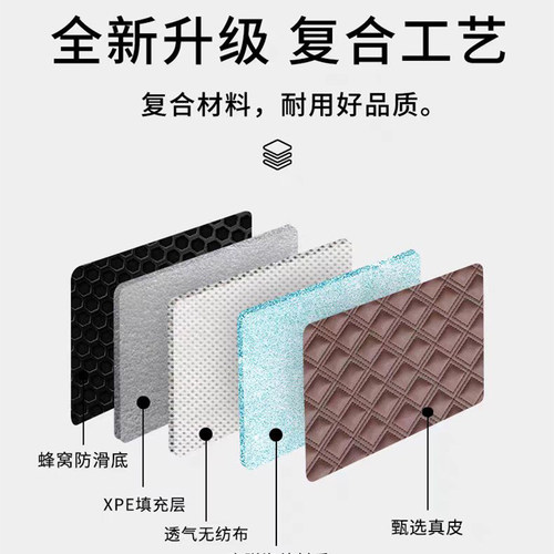 丰田汉兰达后备箱垫专用真皮纳帕皮09-26款汽车用品防水尾箱垫子 - 图0