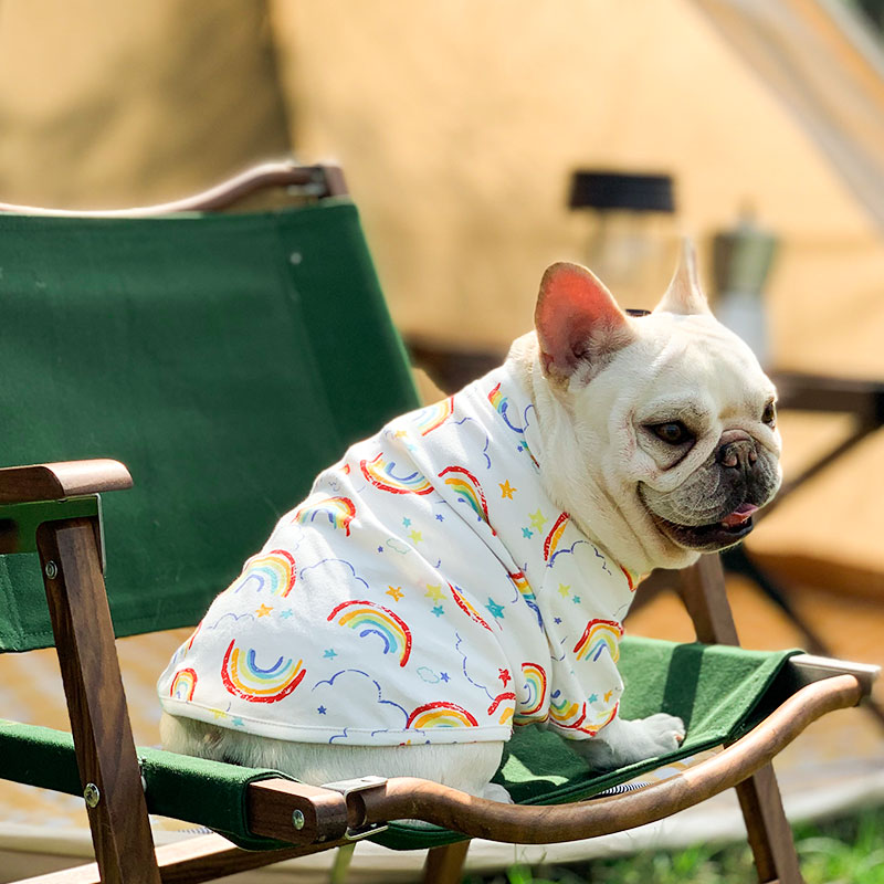 法斗衣服夏季薄款狗狗居家睡衣巴哥英牛中型犬夏天透气斗牛犬夏装 - 图1