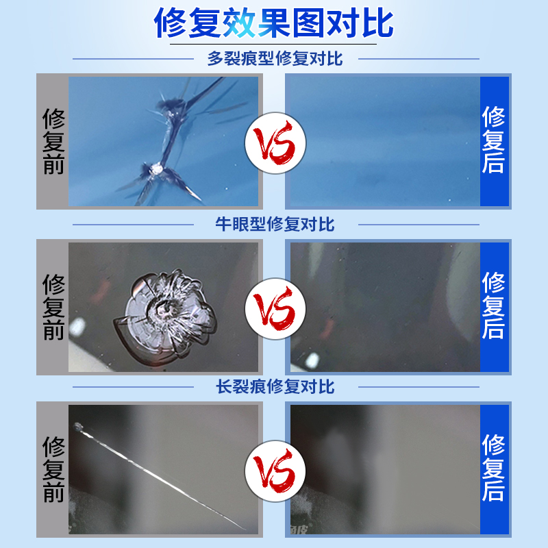 汽车玻璃裂痕修复液前挡风玻璃专用胶粘玻璃裂缝的胶水强力胶透明防水修补鱼缸玻璃粘合剂划痕无痕修复无影胶-图3