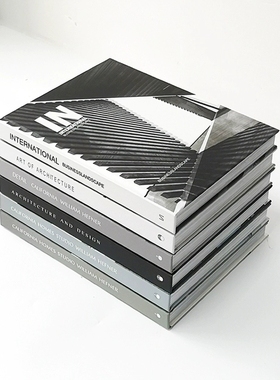 黑白灰装饰系售楼处纸现代书摆件