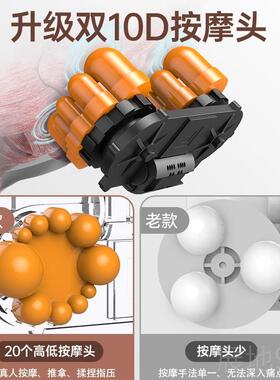 高档以康颈椎按器摩腰背部腿部按摩仪靠垫子颈揉捏家用按摩枕脖新