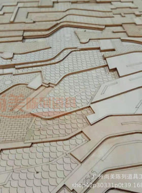 模型激光切割板打印雕刻烙画板层板瓦楞纸镂空建筑制作椴木毕业