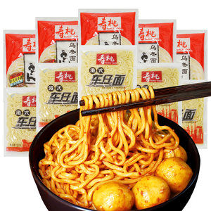 寿桃牌港式车仔面XO酱711非油炸免煮拌面速食捞面意面乌冬面12包