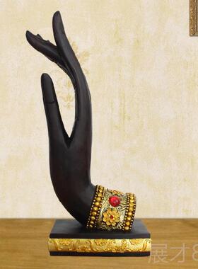 正品泰式招财佛手摆件东南亚风格创意家摆厅装饰品客办公室居工艺