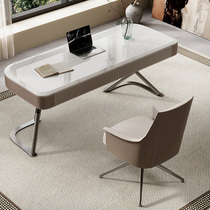 Willful light extravagant saddle leather desk modern minimalist home book house designer high-end cryolite computer desk