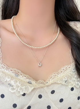 2026新款小米珍珠双层锁骨链