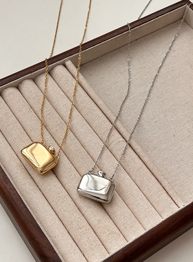 2025新款夏季香水瓶项链女银色长款简约高级感链子毛衣链卫衣链