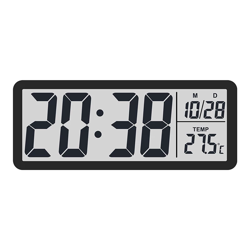 Electronic table digital watch, thermometer, wall fridge magnet, simple and elegant design
