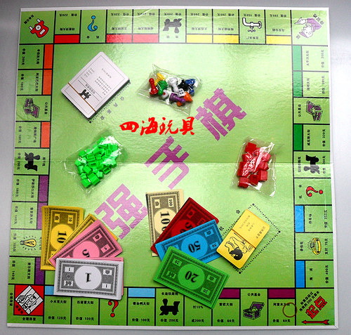 80后怀旧玩具大号长盒强手棋老版游戏棋益智聚会桌游富翁游戏纸币 - 图0