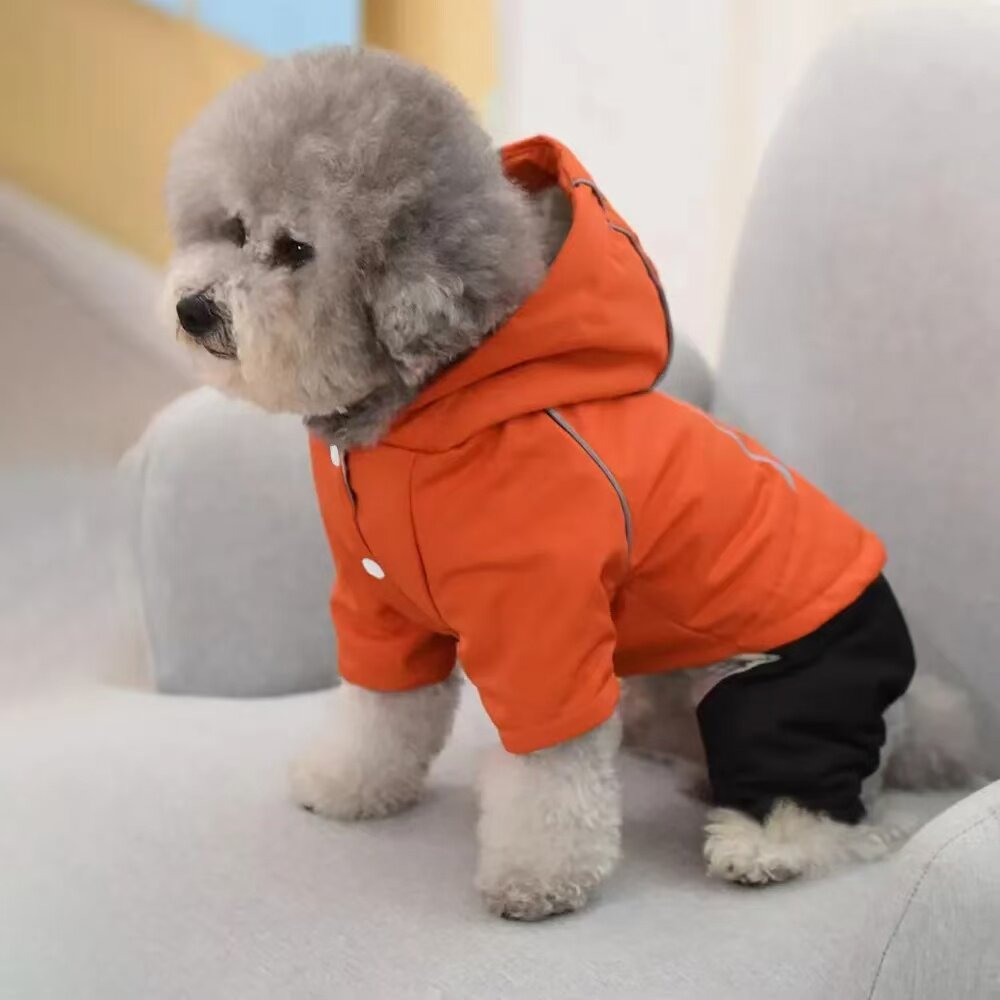 宠物衣服狗狗秋冬款带帽套装四脚衣防风泰迪比熊幼犬小狗服装棉衣,淘宝优惠券,粉丝福利购,淘宝优惠卷