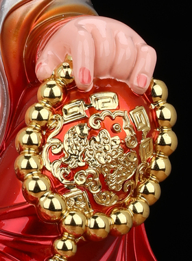 新款弥勒佛菩萨佛像如意招财大肚开心笑佛像体真身居家佛堂摆件