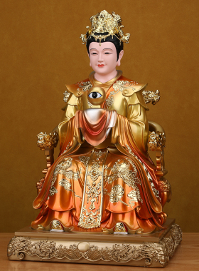 眼光娘娘像体真身家用供奉眼光圣母明目元君神像居家摆件树脂雕像
