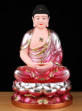 三宝佛佛像释迦牟尼佛如来佛祖药师佛阿弥陀佛家用佛堂供奉摆件世