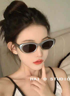 奶咖凹造型小框gm椭圆眼镜欧美