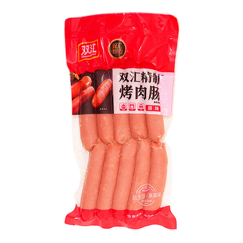 双汇精制烤肉肠500g袋装原味黑胡椒味烤肠热狗煎烤肠官方旗舰店 - 图3