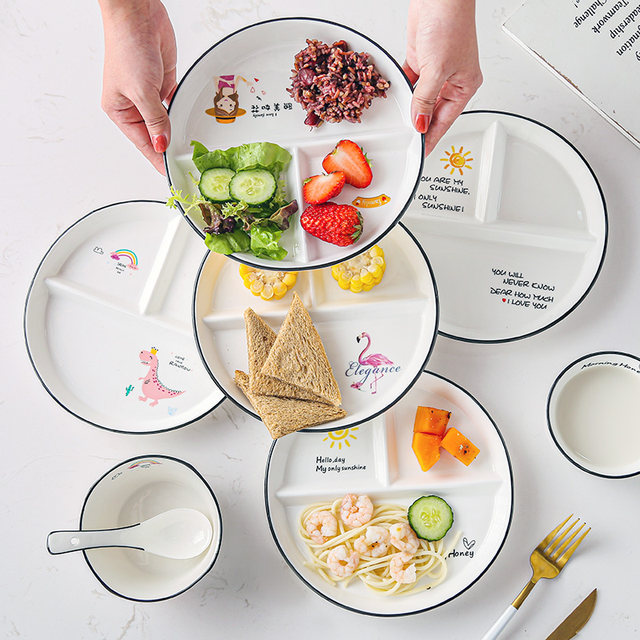 One person’s breakfast is metered and divided into three-pack meal plates