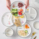 One person’s breakfast is metered and divided into three-pack meal plates