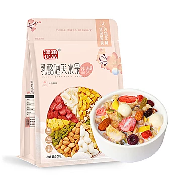 拍3件！润涵优品水果坚果麦片冲饮干吃即食